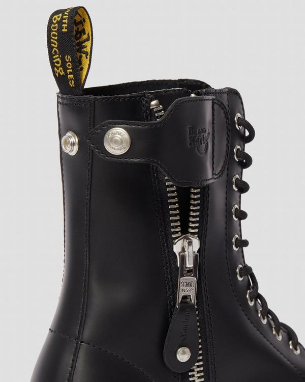 Dr Martens Dámské Kotníkové Boty Schott 1490 Černé, CZ-708456